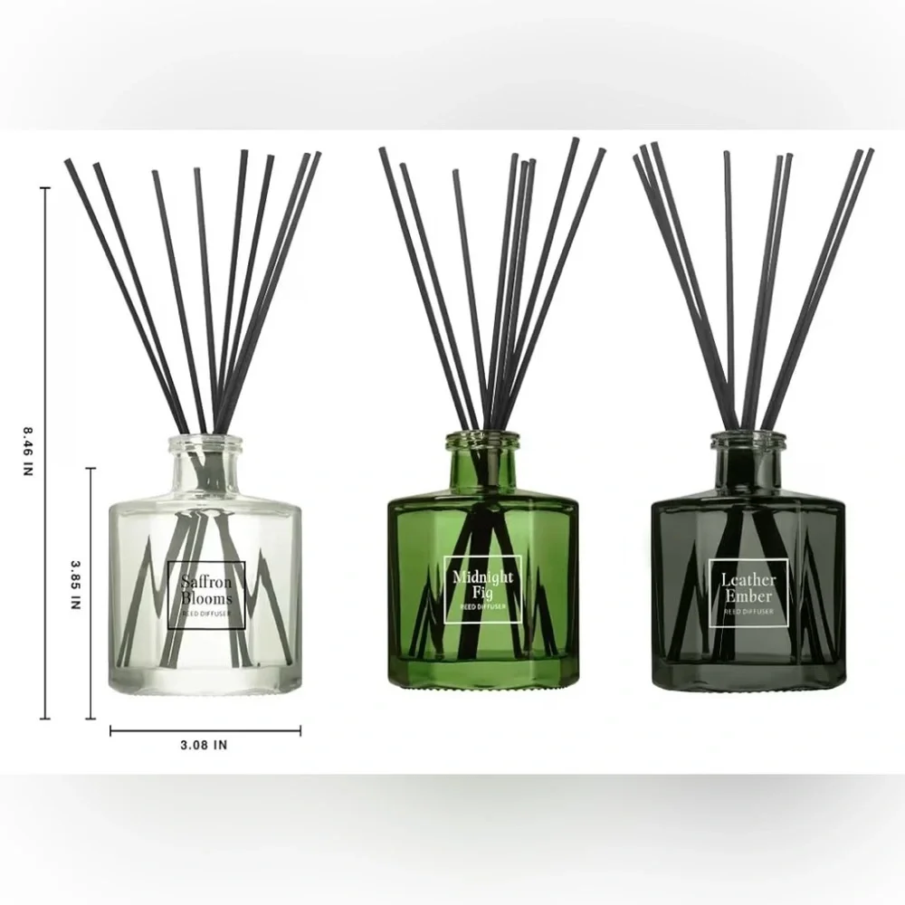 Bellevue Reed Diffuser Set Glass Diffuser Essential Oils Fragrance New